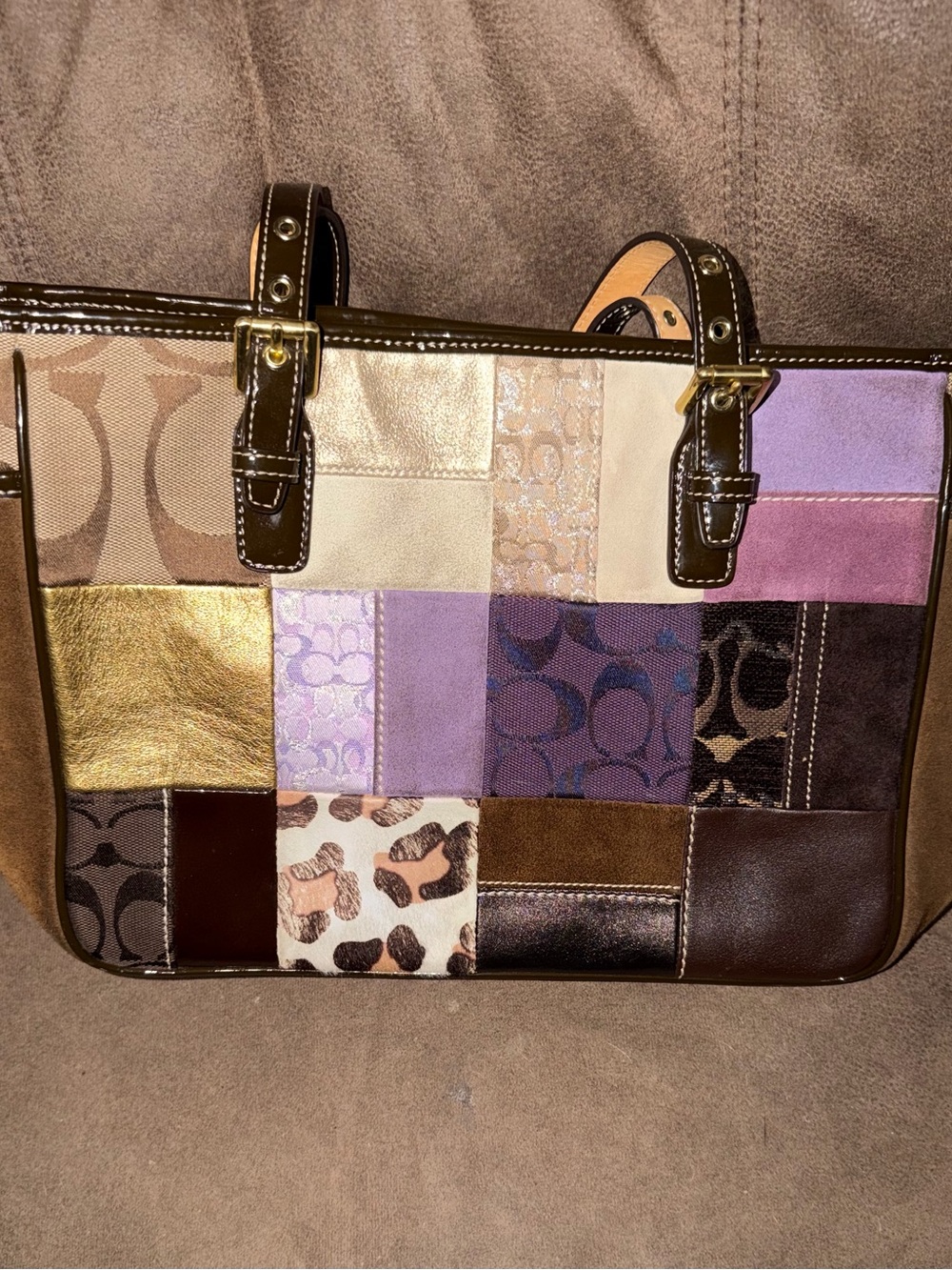 Y2K Coach patchwork tote - Picture 5 of 8